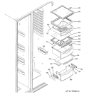 FRESH FOOD SHELVES Diagram and Parts List for GIE21IETBFBB  General Electric Refrigerator