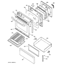 DOOR & DRAWER PARTS Diagram and Parts List for RB790WK3WW  Hotpoint Range