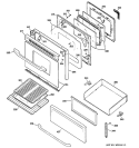 DOOR & DRAWER PARTS Diagram and Parts List for RB790SH3SA  Hotpoint Range