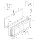 FREEZER DOOR Diagram and Parts List for FCM25DMFWH  General Electric Freezer