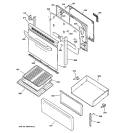 DOOR & DRAWER PARTS Diagram and Parts List for JBP21BH3CT  General Electric Range