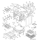 BODY PARTS Diagram and Parts List for JCBP40WK1WW  General Electric Range