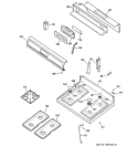 CONTROL PANEL & COOKTOP Diagram and Parts List for JGBP35GXH4WW  General Electric Range