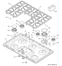 Part Location Diagram of WB13T10064 GE Burner Cap - Black