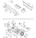 BACKSPLASH, BLOWER & MOTOR ASSEMBLY Diagram and Parts List for DWSR483GG0WW  General Electric Dryer