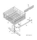 UPPER RACK ASSEMBLY Diagram and Parts List for GLD4650N00CS  General Electric Dishwasher