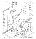 FRESH FOOD SECTION Diagram and Parts List for PSC23NSWASS  General Electric Refrigerator