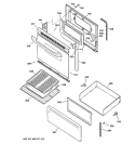 DOOR & DRAWER PARTS Diagram and Parts List for ECBS68WJ3WW  General Electric Range