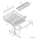 UPPER RACK ASSEMBLY Diagram and Parts List for GLD5700N00CC  General Electric Dishwasher