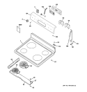 CONTROL PANEL & COOKTOP Diagram and Parts List for JBP60BH4WH  General Electric Range