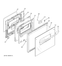 DOOR PARTS Diagram and Parts List for JRS06SK1SS  General Electric Wall Oven
