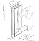 FRESH FOOD DOOR Diagram and Parts List for DSS25KGTABB  General Electric Refrigerator