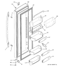 FRESH FOOD DOOR Diagram and Parts List for PSC23NSTDSS  General Electric Refrigerator