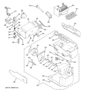 ICE MAKER & DISPENSER Diagram and Parts List for PSS26PSSBSS  General Electric Refrigerator