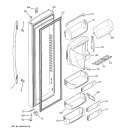 FRESH FOOD DOOR Diagram and Parts List for PSW26PSSBSS  General Electric Refrigerator