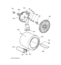 DRUM Diagram and Parts List for DBXR463PF0WW  General Electric Dryer