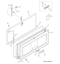 FREEZER DOOR Diagram and Parts List for FCM15SUAWW  General Electric Freezer
