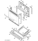 DOOR & DRAWER PARTS Diagram and Parts List for JGBS23SEL1SS  General Electric Range