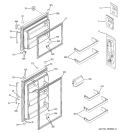 DOORS Diagram and Parts List for GTS18TCSAWW  General Electric Refrigerator