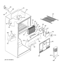 FREEZER SECTION Diagram and Parts List for GTS18TCSAWW  General Electric Refrigerator