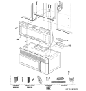 INSTALLATION PARTS Diagram and Parts List for JVM1653BH06  General Electric Microwave