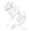 DOOR Diagram and Parts List for ZDP30N4H5SS  General Electric Range