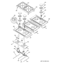 GAS & BURNER PARTS Diagram and Parts List for ZDP36L4RH4SS  General Electric Range