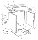 CABINET Diagram and Parts List for DLLSR40EG0WW  General Electric Dryer