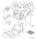 BODY PARTS Diagram and Parts List for JBP70BK5BB  General Electric Range