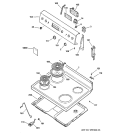 CONTROL PANEL & COOKTOP Diagram and Parts List for JBS27SH1SS  General Electric Range