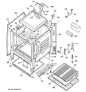 BODY PARTS Diagram and Parts List for JGBS10BEH1BB  General Electric Range