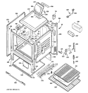 BODY PARTS Diagram and Parts List for JGBS10BEH3BB  General Electric Range