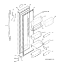 FRESH FOOD DOOR Diagram and Parts List for PSC23MGTACC  General Electric Refrigerator