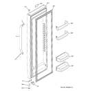 FRESH FOOD DOOR Diagram and Parts List for ESS23SGSASS  General Electric Refrigerator
