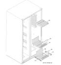 FREEZER SHELVES Diagram and Parts List for ESS23SGSASS  General Electric Refrigerator