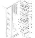 FRESH FOOD SHELVES Diagram and Parts List for ESS23SGSASS  General Electric Refrigerator