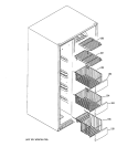 FREEZER SHELVES Diagram and Parts List for GIE21MGTBFKB  General Electric Refrigerator