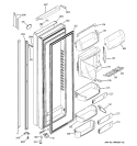 FRESH FOOD DOOR Diagram and Parts List for PSH23PSTASV  General Electric Refrigerator