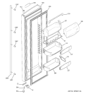 FRESH FOOD DOOR Diagram and Parts List for ZFSB26DRISS  General Electric Refrigerator