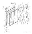 FRESH FOOD DOOR Diagram and Parts List for PTS25LHSARCC  General Electric Refrigerator