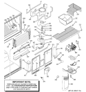 FREEZER SECTION Diagram and Parts List for PTS25LHSARCC  General Electric Refrigerator