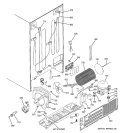 SEALED SYSTEM & MOTHER BOARD Diagram and Parts List for ZFSB26DRESS  General Electric Refrigerator
