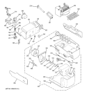ICE MAKER & DISPENSER Diagram and Parts List for ZFSB26DRESS  General Electric Refrigerator