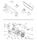 BACKSPLASH, BLOWER & MOTOR Diagram and Parts List for NBXR333EG1WW  Hotpoint Dryer