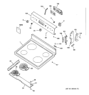 CONTROL PANEL & COOKTOP Diagram and Parts List for RB797AC1AA  Hotpoint Range