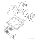 CONTROL PANEL & COOKTOP Diagram and Parts List for RB798WC2WW  Hotpoint Range