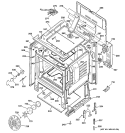 Part Location Diagram of WB35K10021 GE INSULATION OVEN BACK