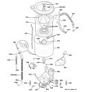 TUB & MOTOR Diagram and Parts List for WSM2780HAWWW  General Electric Washer Dryer Combo