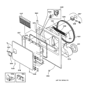 FRONT PANEL & DOOR Diagram and Parts List for DPXH46EA2WW  General Electric Dryer
