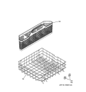 LOWER RACK ASSEMBLY Diagram and Parts List for GHDA960K00BB  General Electric Dishwasher
